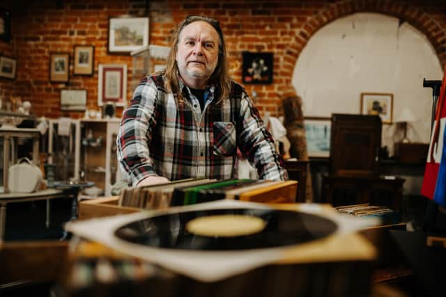 Mark inside Vinyl Records 