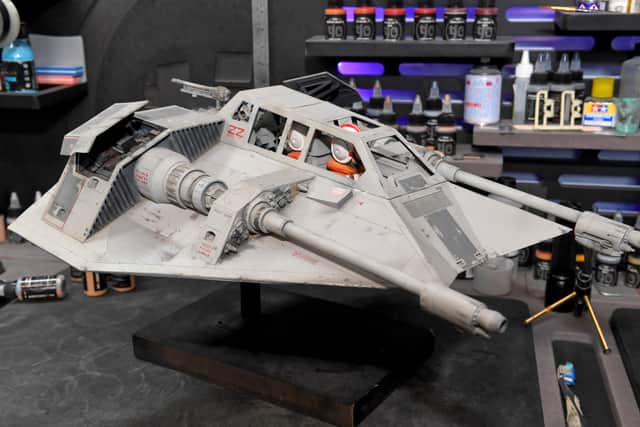 A Rebel Alliance Snowspeeder model