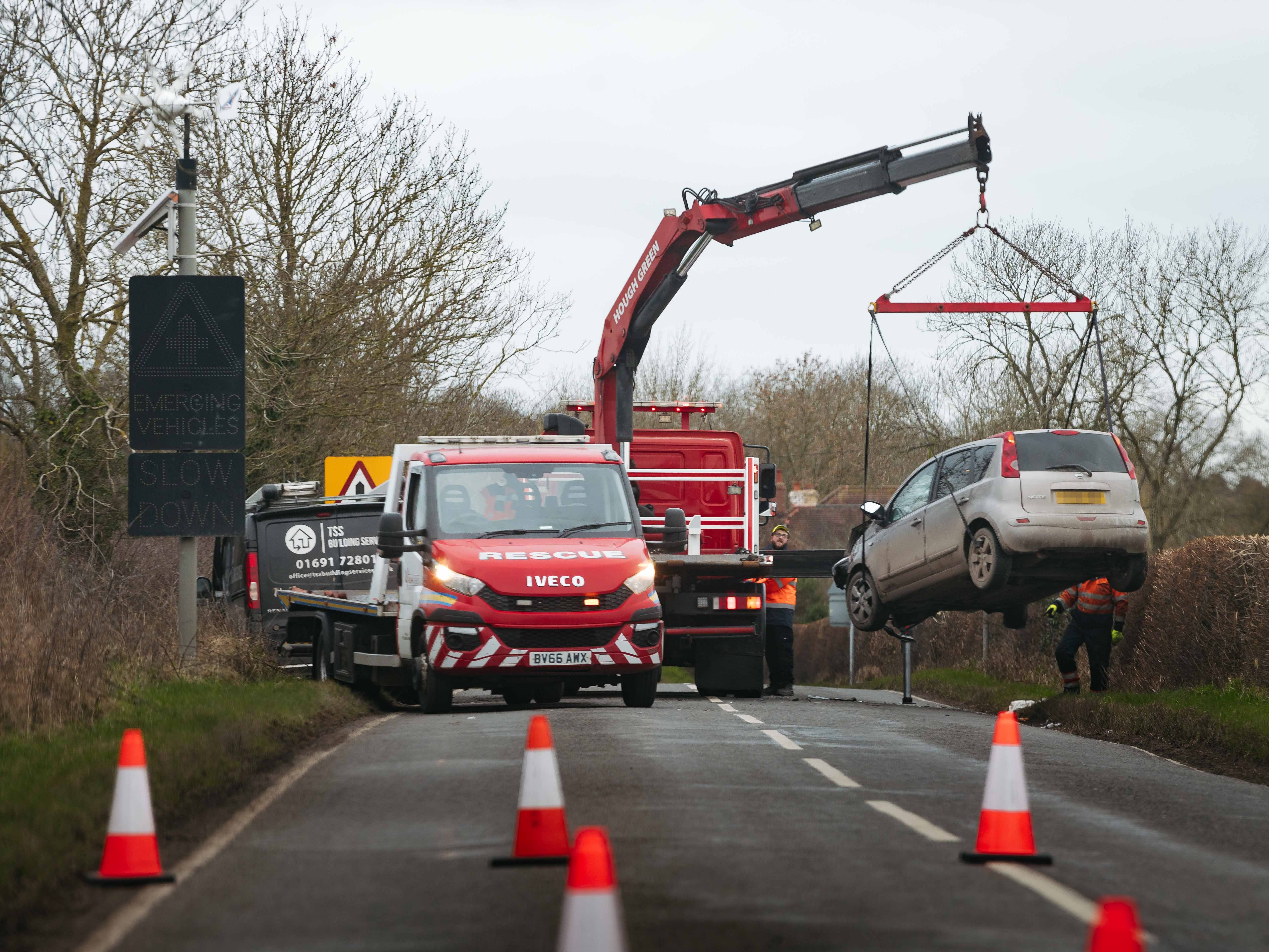 Car driver dies after 'medical incident' in crash with van on rural ...