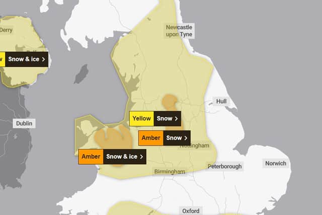 Met Office snow and ice warning raised to amber for parts of Shropshire