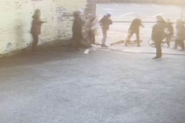 The youths shouted abuse at prison staff and kicked gates.