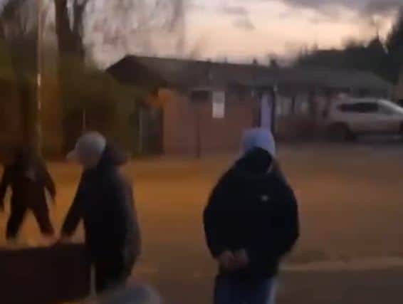 The youths shouted abuse at prison staff and kicked gates.