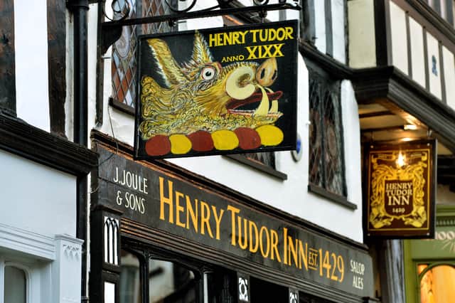 Henry Tudor Inn sits in Shrewsbury's historic Wyle Cop