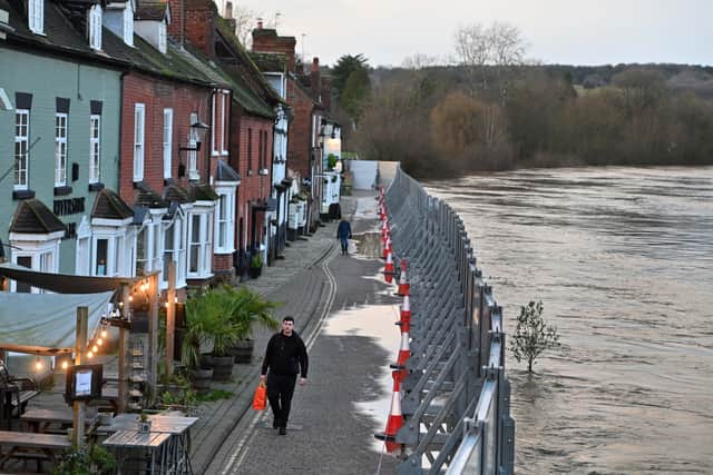 Barriers have helped prevent more properties in Bewdley from flooding