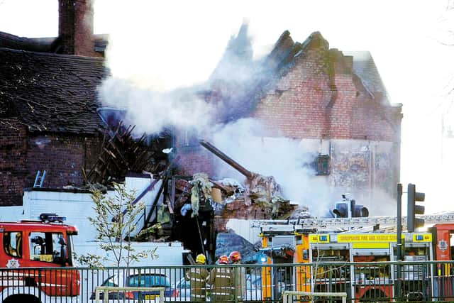 The aftermath of the gas explosion in Shrewsbury. Photo: David Jones/PA Wire