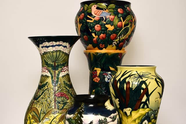 Pieces from the Moorcroft collection which will be sold in February