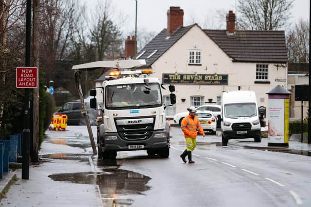 The clean-up has begun in Coleham, Shrewsbury