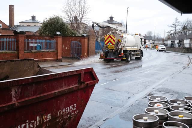 The clean-up has begun in Coleham, Shrewsbury