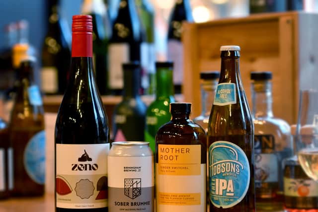 SHREWS COPYRIGHT NATIONAL WORLD PLC TIM THURSFIELD 03/01/24.Dan Morris tries some of the non alcoholic beverages at Dry Shrewsbury...PICS FOR CHALLENGE DAN FEATURE..