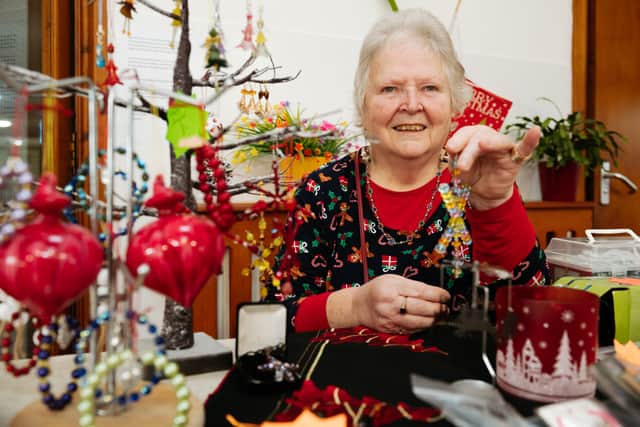 Stallholder Diane Stephens at the Woodland Care Home in Oswestry