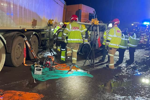 A photograph published from the scene by Market Drayton fire crews.
