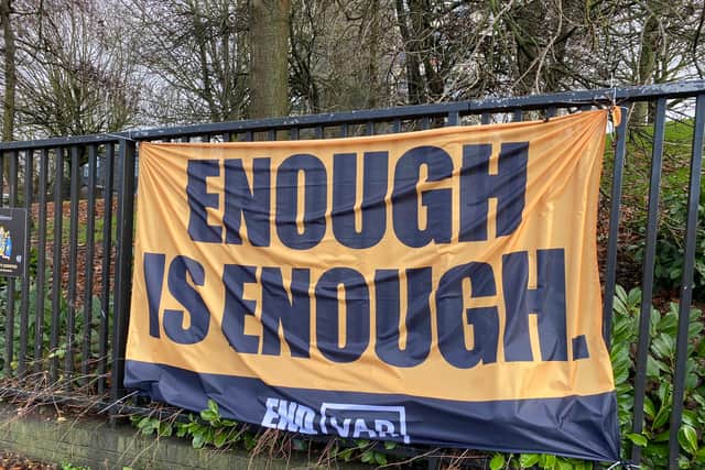 Wolves fans stage protest against VAR