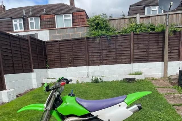 Two Kawasaki KX100s were taken in the incident