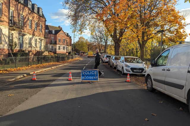 Woman taken to hospital after car ends up on side in Shrewsbury town ...