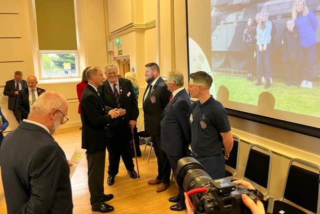 The Duke meets representatives from the All sports Coaches Coaching Academy.