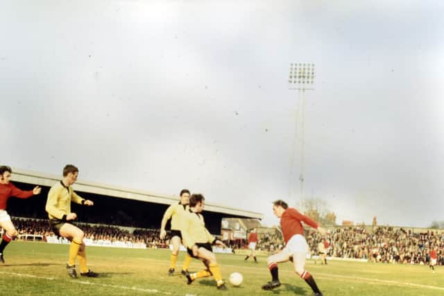 Just not cricket – the crunch match was played on a ground shared with Northampton's cricket club.