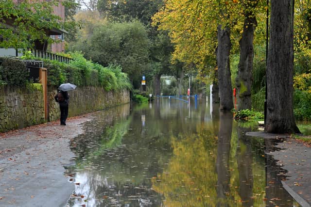Flooding along Victoria Quay, Shrewsbury