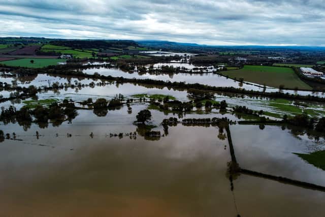 Flooded fields near Leominster