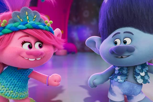 Trolls Band Together: Poppy (voiced by Anna Kendrick) and Branch (Justin Timberlake)