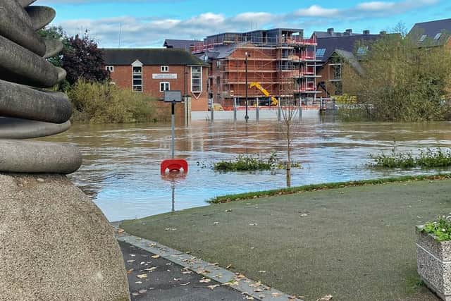 The scene in Shrewsbury. Photo: @Shtacy_Phillips