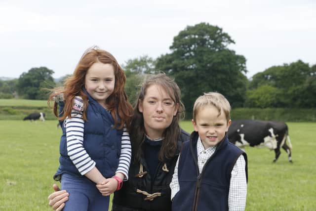 Hannah Potter with her daughter Olivia (left) and son Giles. Picture: Rhian Wilson