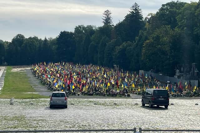 The cemetery for Lviv residents killed since the start of the war was 'deeply moving' for Roly 