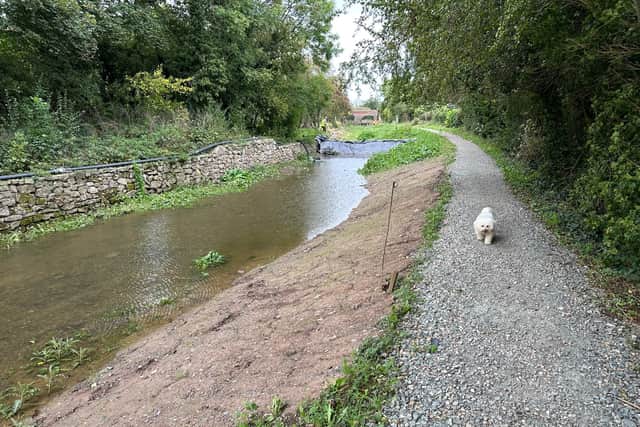 A water test being carried out on the canal.