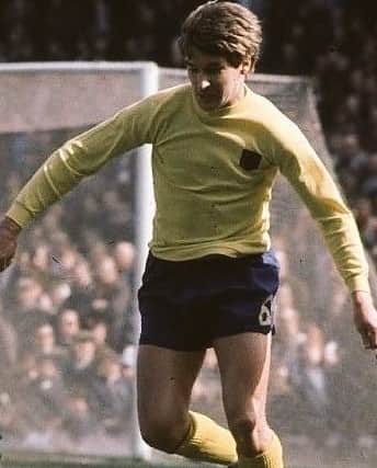 Derek Jefferson of Ipswich Town in action during the Football League Division One match between West Bromwich Albion and Ipswich Town at The Hawthorns on April 12, 1971 in West Bromwich, England. (Photo by Paul Popper/Popperfoto via Getty Images)Row: Tommy Carroll, Peter Morris, Billy Baxter, Ken Hancock, Mick McNeil, Derek Jefferson, Bill Houghton, Bobby Hunt..Centre Charlie Woods, Danny Hegan, John O’Rourke, Ray Crawford, Colin Viljoen, Frank Brogan, Eddie Spearritt.Front Row: Mick Mills, Chris Barnard.