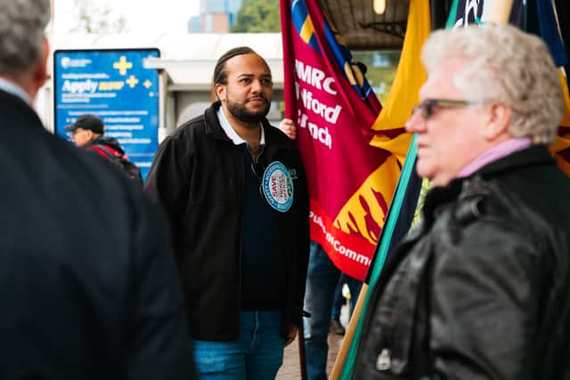 Campaigners at a previous protest at Telford Central Railway Station