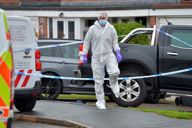 Police were at the scene throughout Sunday