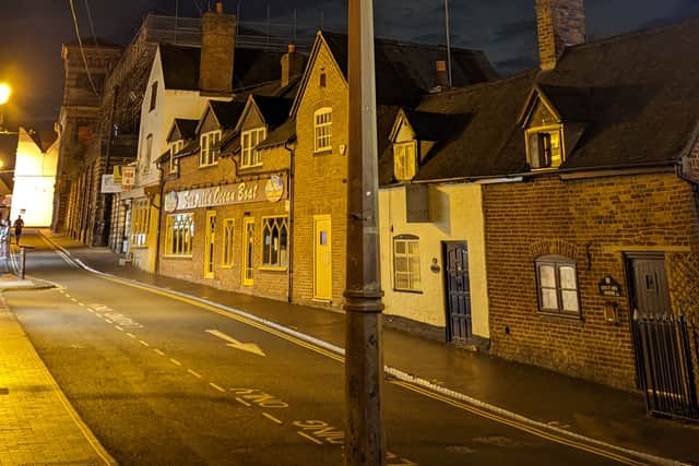 One of 40 broken street lights in Bridgnorth that Huw has counted