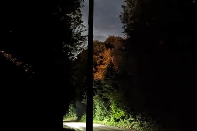 The dark streets that Huw had to go down on his walk home from the cinema