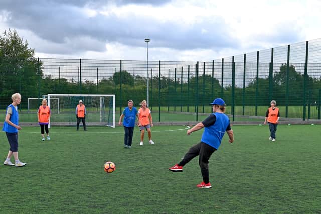 A training session gets under way at Monkmoor Recreation Ground, Shrewsbury