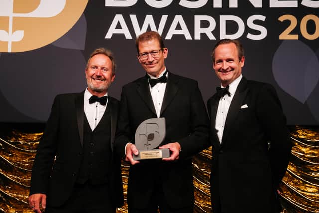 SDE Technology, Shrewsbury, collect their award