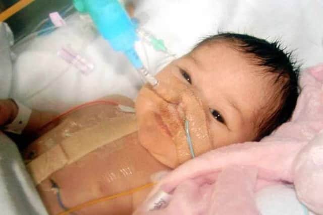 Olivia as a baby
