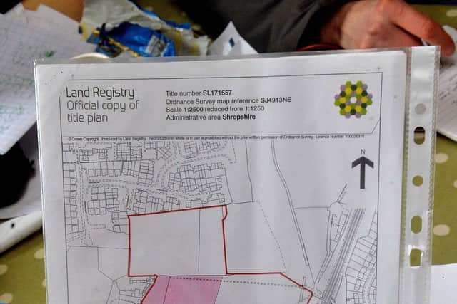 Land Registry document that campaigners say proved their point about Greenfields Recreation Ground