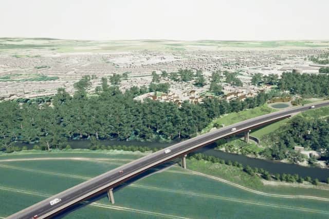 An artist's impression of how the Shewsbury North West Relief Road will look