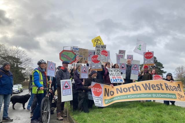 Protesters against the North West Relief Road