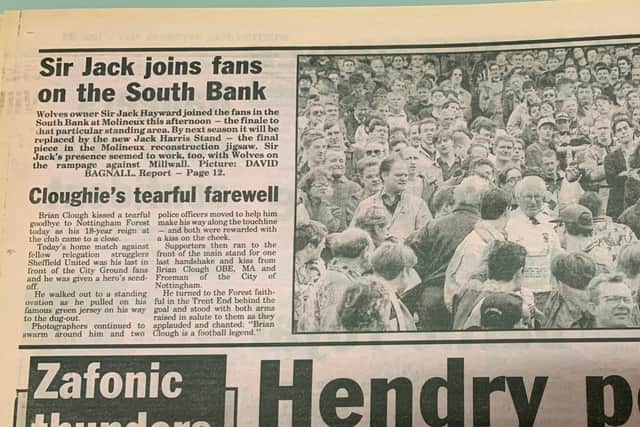 Sir Jack Hayward in the South Bank at Molineux