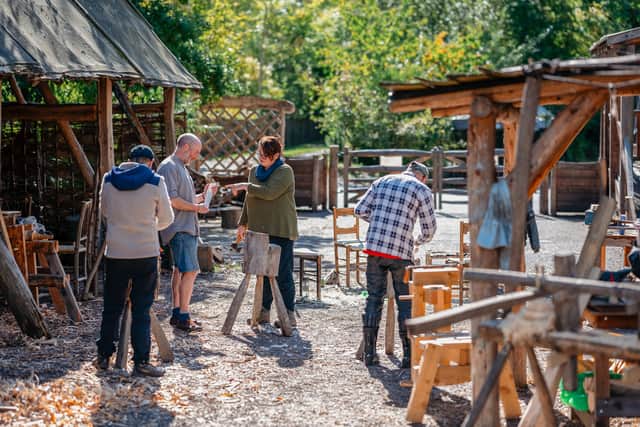 Participants on a course at The Green Wood Centre