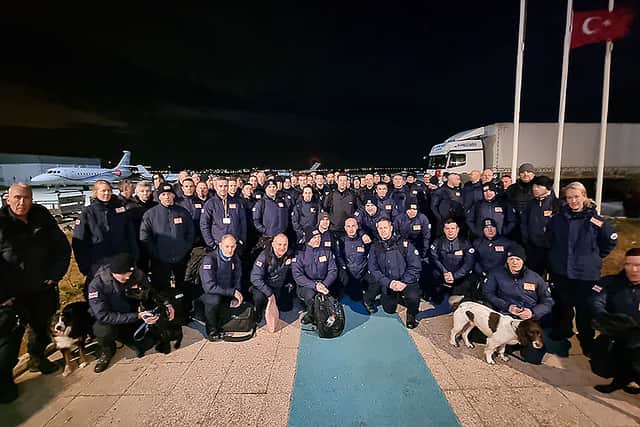 Around 70 volunteers from the UK have joined the search and rescue effort.