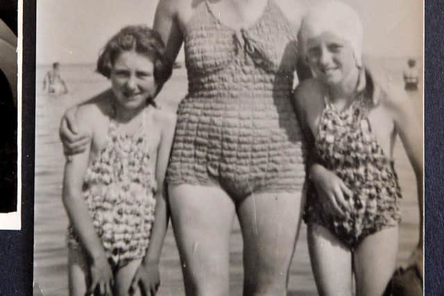 On holiday in the Isle of Man with daughters L-R: Jean Wright and Joyce Boneham..