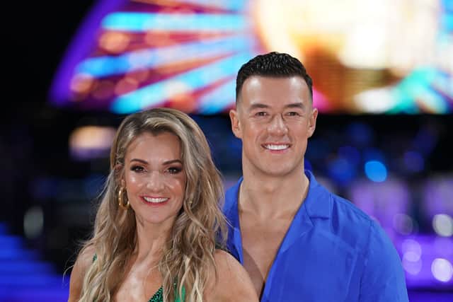 Helen Skelton and Kai Widdrington. Photo: Jacob King/PA Wire.