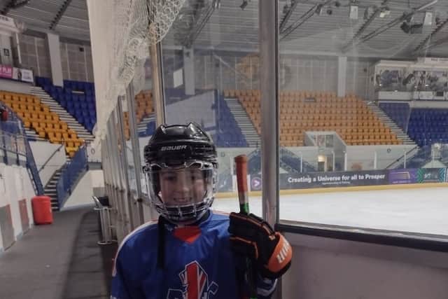 Bayley on the ice rink
