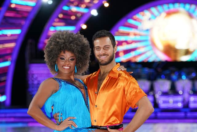 Fleur East and Vito Coppola. Photo: Jacob King/PA Wire.            