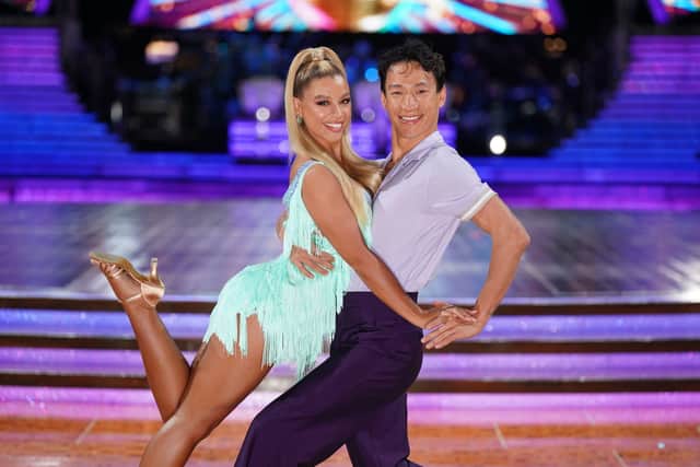 Molly Rainford and Carlos Gu. Photo: Jacob King/PA Wire.            