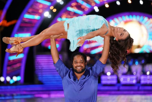 Series champion Hamza Yassin and Jowita Przystal. Photo: Jacob King/PA Wire.