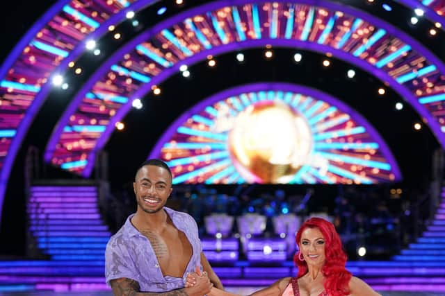 Tyler West and Dianne Buswell. Photo: Jacob King/PA Wire.            