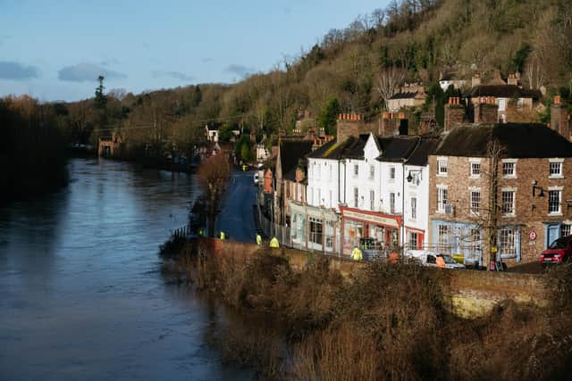 Flood barriers go up in Ironbridge with more rain on the way