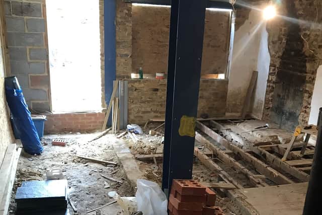 A botched kitchen job that Nicholls' clients were left with.